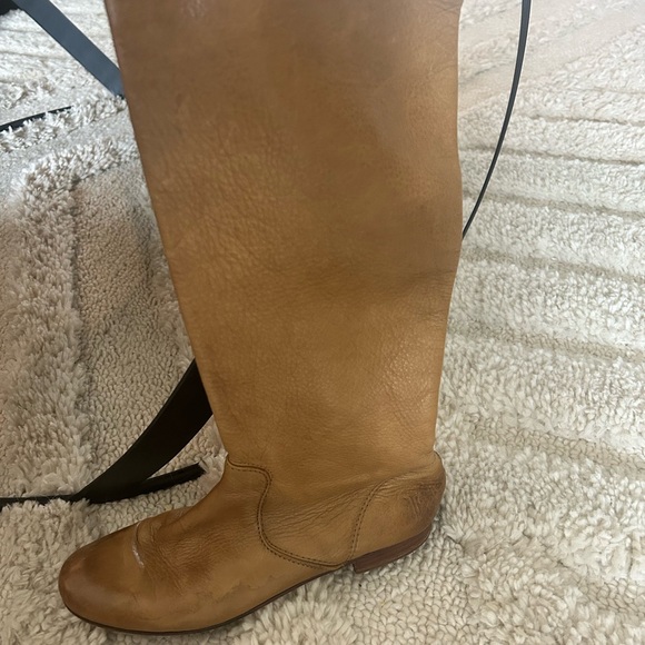 Frye Tan Over the Knee Leather Boots - Picture 1 of 4